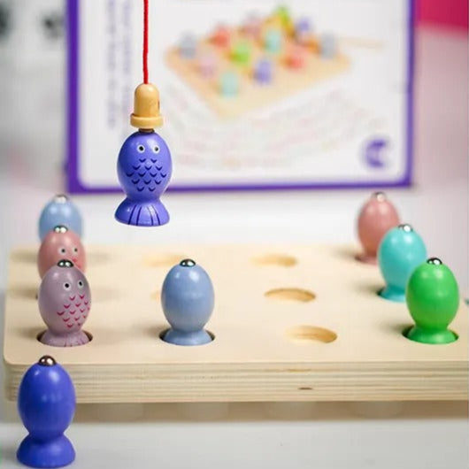 ColorFish Duo – Jeu de Pêche & Tri de Couleurs en Bois 2 en 1