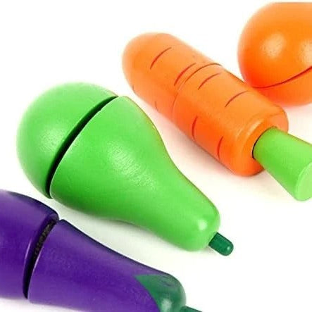 MiniChef – Jeu de Découpe Fruits et Légumes en Bois Montessori