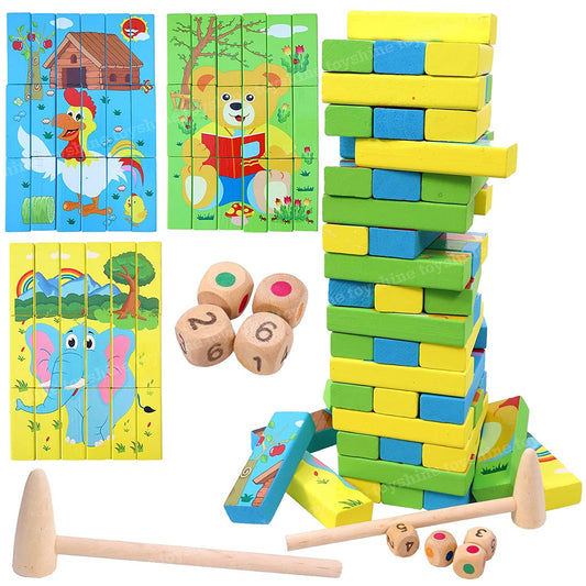 JengaPuzzle : Jenga et Puzzle en bois 2 en 1