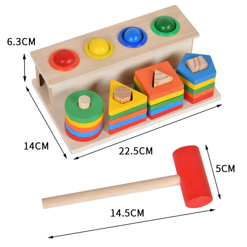 Knock and Shapes 2 in 1 : Jeu Montessori éducatif en bois