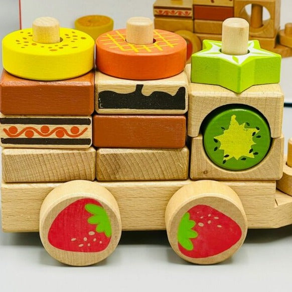 EducationalWoodenTrain : Train Éducatif en Bois