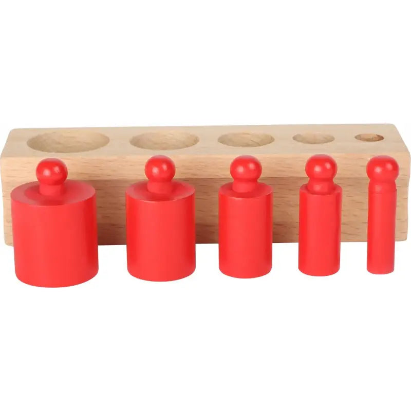 Coffret des volumes et poids Montessori