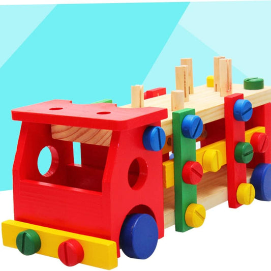 MontiTruck : Camion d’Assemblage en Bois – Jeu éducatif multifonction