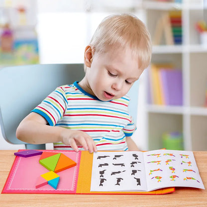 MagneticTangram : Livre de Puzzle Magnétique pour Enfants