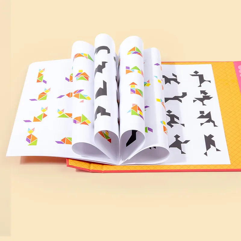 MagneticTangram : Livre de Puzzle Magnétique pour Enfants