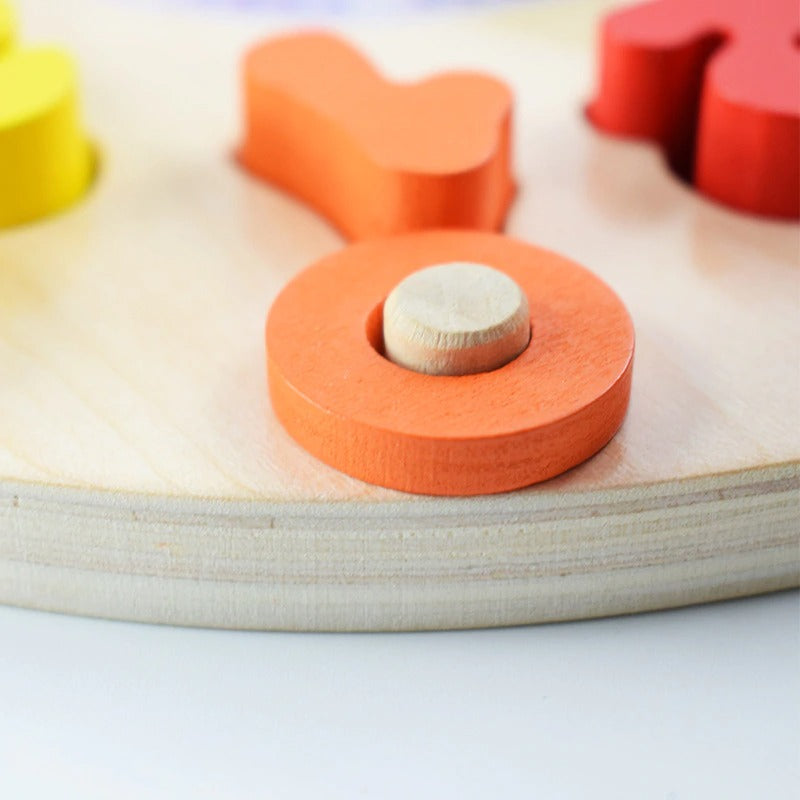 L'Horloge des Chiffres et des Formes montessori en bois magasin de jouet maroc Vilacco