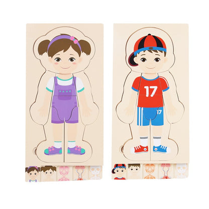 AnatoPuzzle – Puzzle Anatomique en Bois 5 Couches pour Enfants
