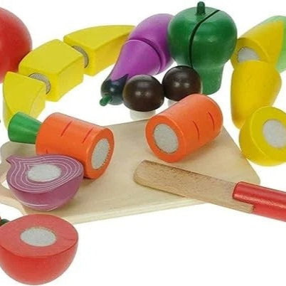 MiniChef – Jeu de Découpe Fruits et Légumes en Bois Montessori