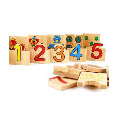 NumbersPuzzle - Puzzle d'apprentissage 0 à 9 en Bois