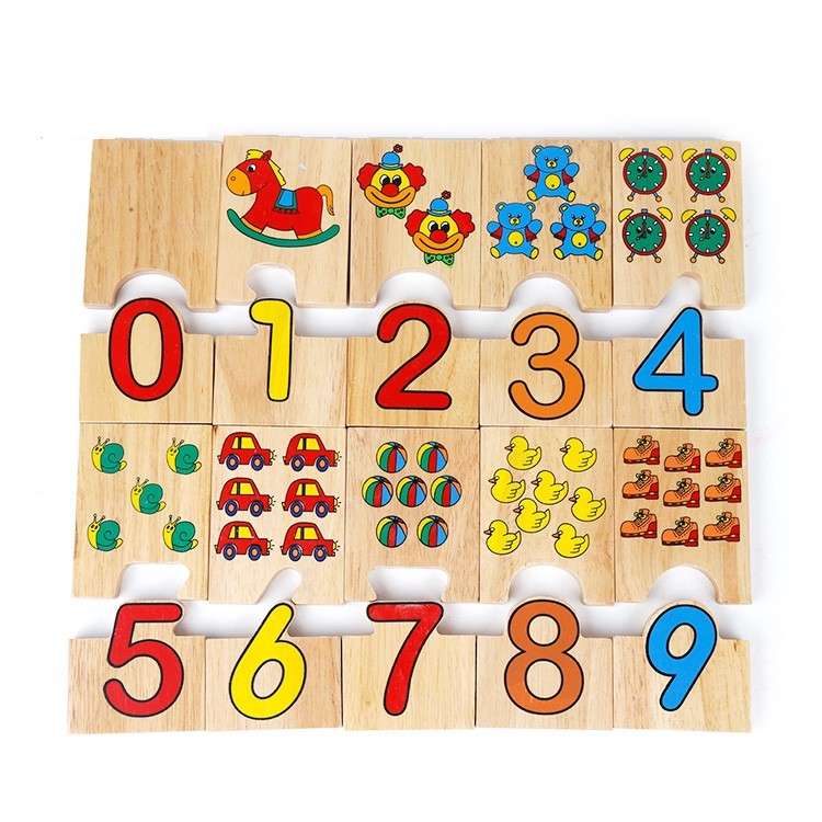 NumbersPuzzle - Puzzle d'apprentissage 0 à 9 en Bois